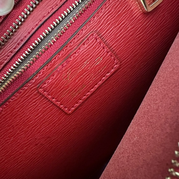 Ralph Lauren Red Leather tote purse - Picture 8 of 10